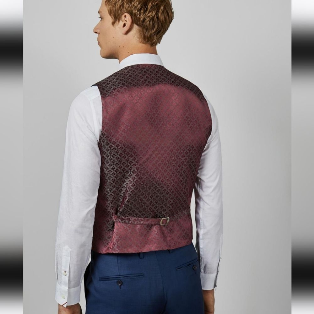 Ted Baker Kernalw Debonair Sharkskin Waistcoat